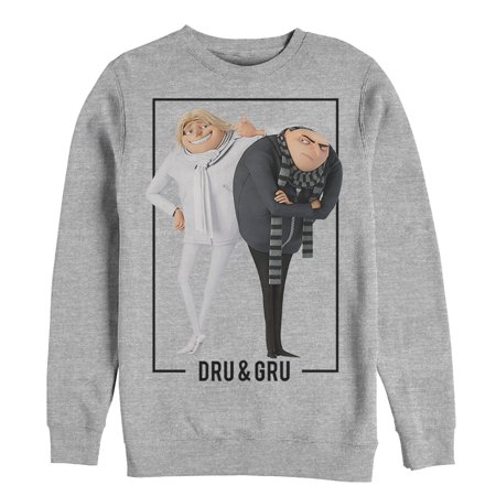 Men's Despicable Me 3 Dru and Gru Brothers Sweatshirt Athletic Heather Medium