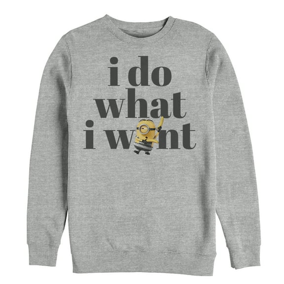 Men's Despicable Me 3 Minion Do What I Want  Sweatshirt Athletic Heather Medium