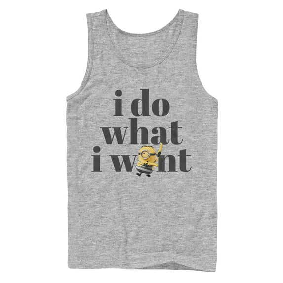 Men's Despicable Me 3 Minion Do What I Want Tank Top Athletic Heather Large