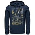 thumbnail image 1 of Men's Despicable Me 3 Minion Lab Work  Pull Over Hoodie Navy Blue Large, 1 of 3