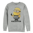 thumbnail image 1 of Men's Despicable Me 3 Minion Whatever Prisoner  Sweatshirt Athletic Heather Medium, 1 of 3