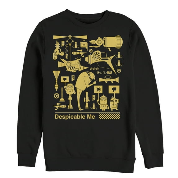Men's Despicable Me 3 Minion Worker Strike Sweatshirt Black Small