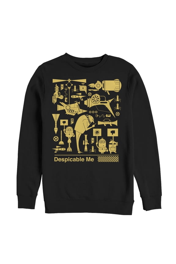 Men's Despicable Me 3 Minion Worker Strike Sweatshirt Black X Large