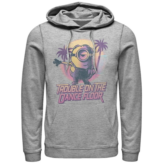 Men's Despicable Me 3 Minions Dance Floor Pull Over Hoodie Athletic Heather Large