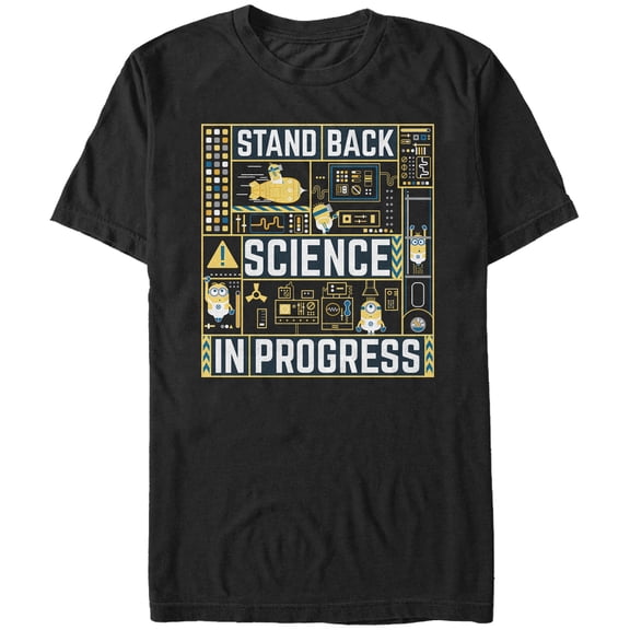 Men's Despicable Me 3 Minions Science in Progress Graphic Tee Black Small