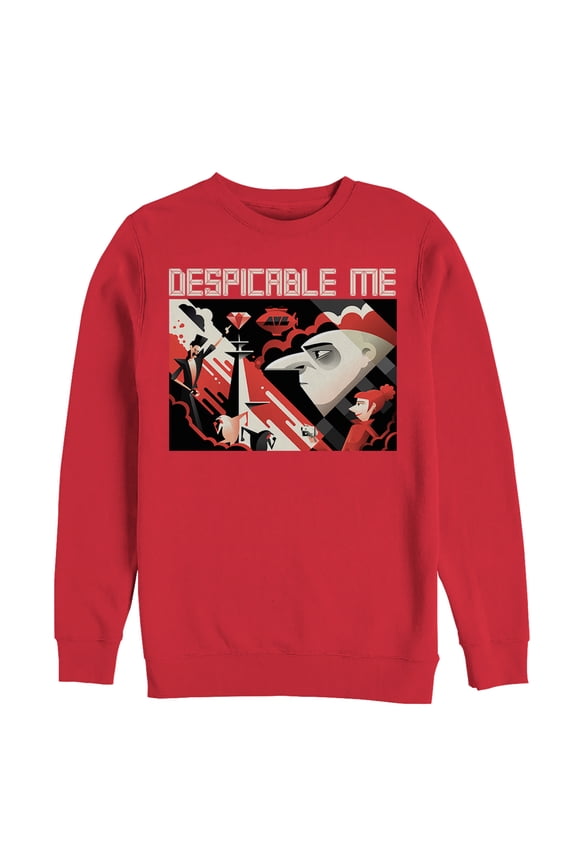 Men's Despicable Me 3 Modern Gru Scene Sweatshirt Red Large
