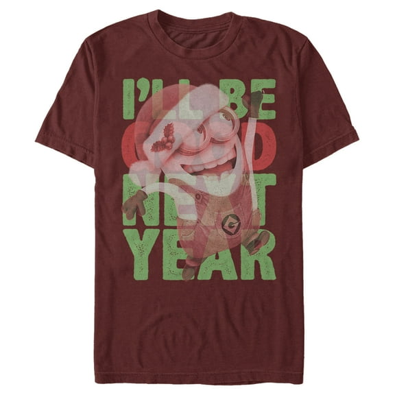 Men's Despicable Me Christmas Minions Good Next Year  Graphic Tee Cardinal Large