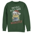 thumbnail image 1 of Men's Despicable Me Christmas Minons A Little Naughty  Sweatshirt Kelly Green Large, 1 of 3