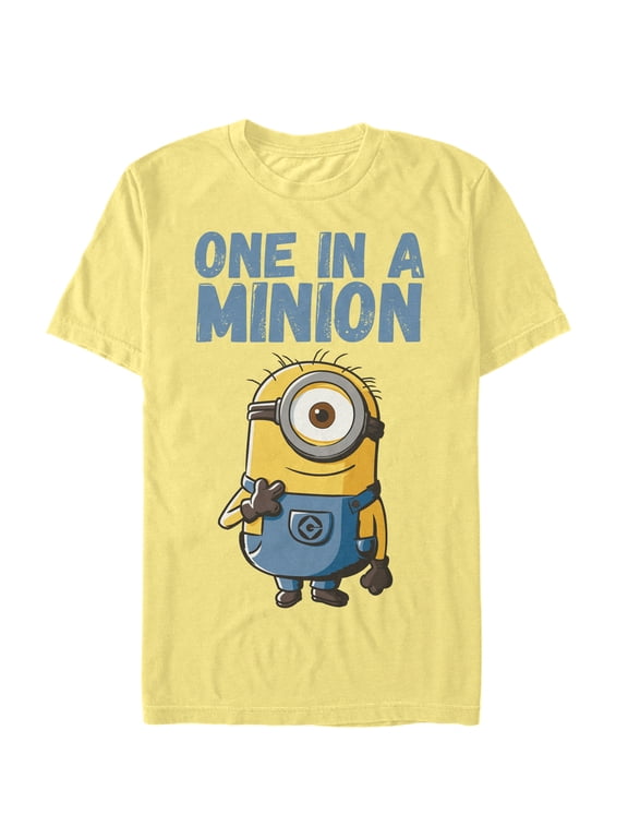 Men's Despicable Me Cute One in a Minion Graphic Tee Banana 3X Large
