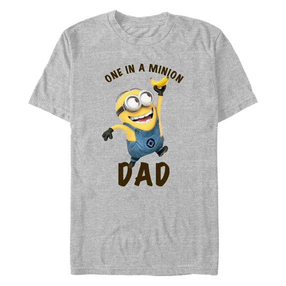 Men's Despicable Me Dave One in a Minion Dad Graphic Tee Athletic Heather Small