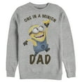 thumbnail image 1 of Men's Despicable Me Dave One in a Minion Dad  Sweatshirt Athletic Heather Large, 1 of 4