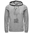 thumbnail image 1 of Men's Despicable Me Evil Genius Gru Profile  Pull Over Hoodie Athletic Heather Medium, 1 of 3