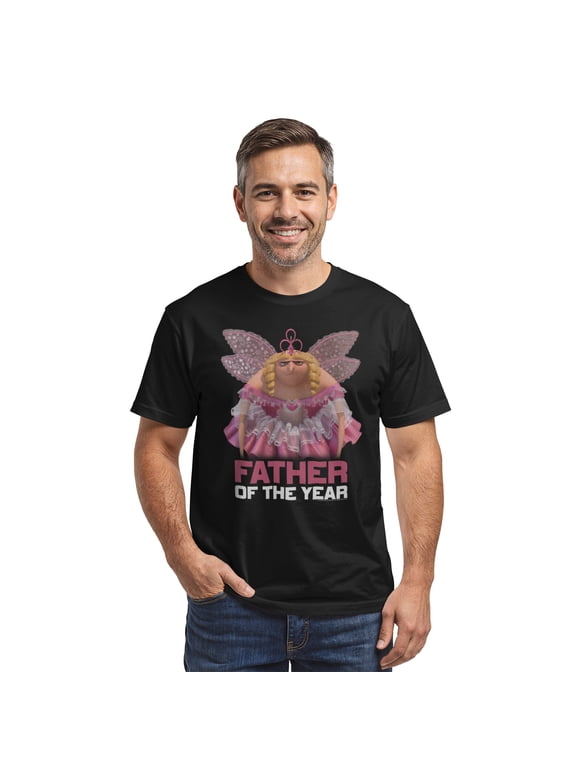 Men's Despicable Me Father of the Year Fairy Gru Graphic Tee Black Large
