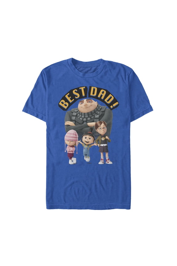 Men's Despicable Me Father's Day Best Dad Graphic Tee Royal Blue Medium