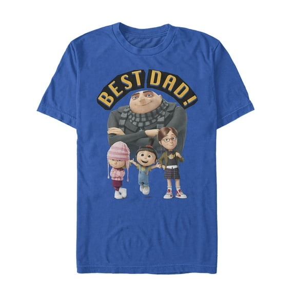 Men's Despicable Me Father's Day Best Dad Graphic Tee Royal Blue X Large