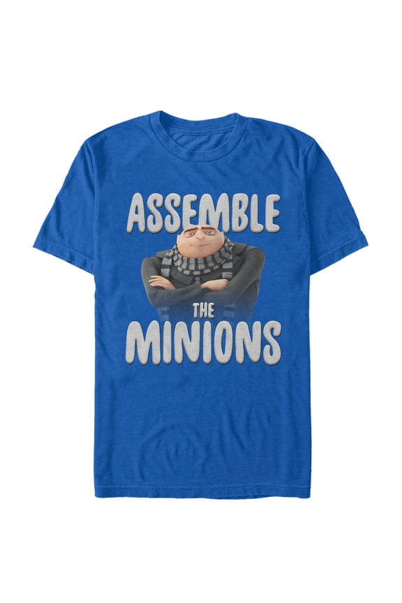 Men's Despicable Me Gru Assemble the Minions Graphic Tee Royal Blue X Large