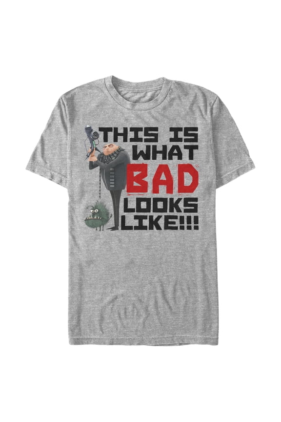 Men's Despicable Me Gru Bad Graphic Tee Athletic Heather X Large