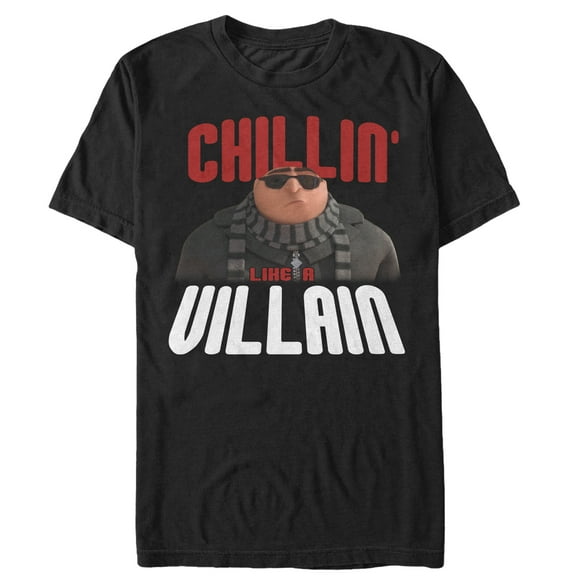 Men's Despicable Me Gru Chillin' Like a Villain  Graphic Tee Black X Large