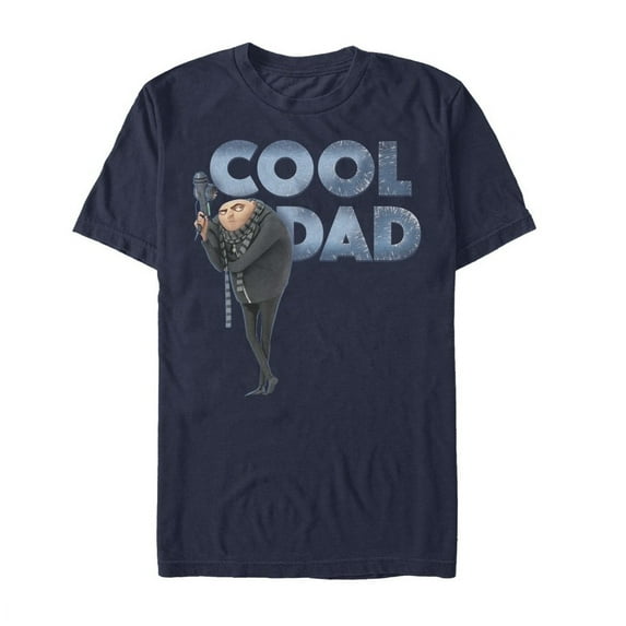 Men's Despicable Me Gru Cool Dad Graphic Tee Navy Blue Small