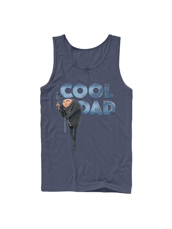 Men's Despicable Me Gru Cool Dad Tank Top Navy Blue Small