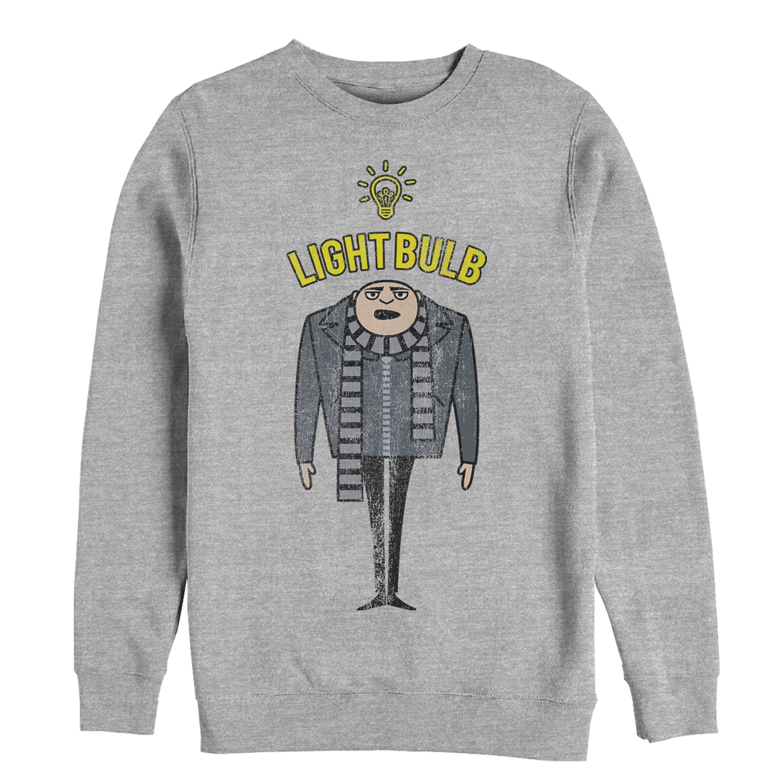 Men's Despicable Me Gru Lightbulb Sweatshirt Athletic Heather X Large ...