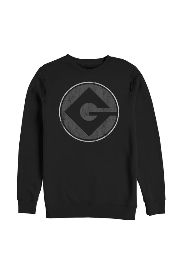 Men's Despicable Me Gru Logo Sweatshirt Black X Large