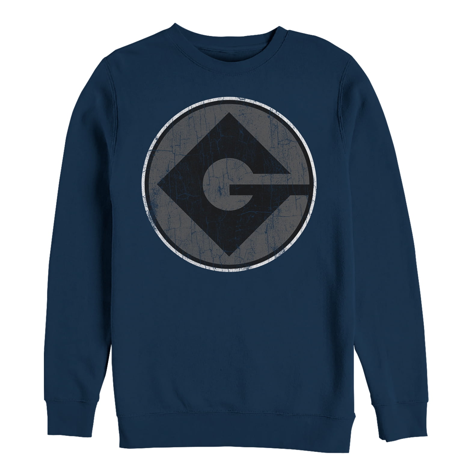 Men's Despicable Me Gru Logo Sweatshirt Navy Blue Large - Walmart.com