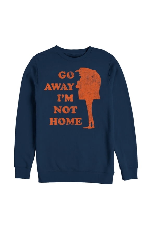 Men's Despicable Me Gru Not Home  Sweatshirt Navy Blue 2X Large