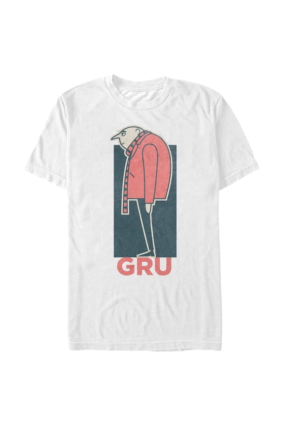 Men's Despicable Me Gru Profile Graphic Tee White Medium