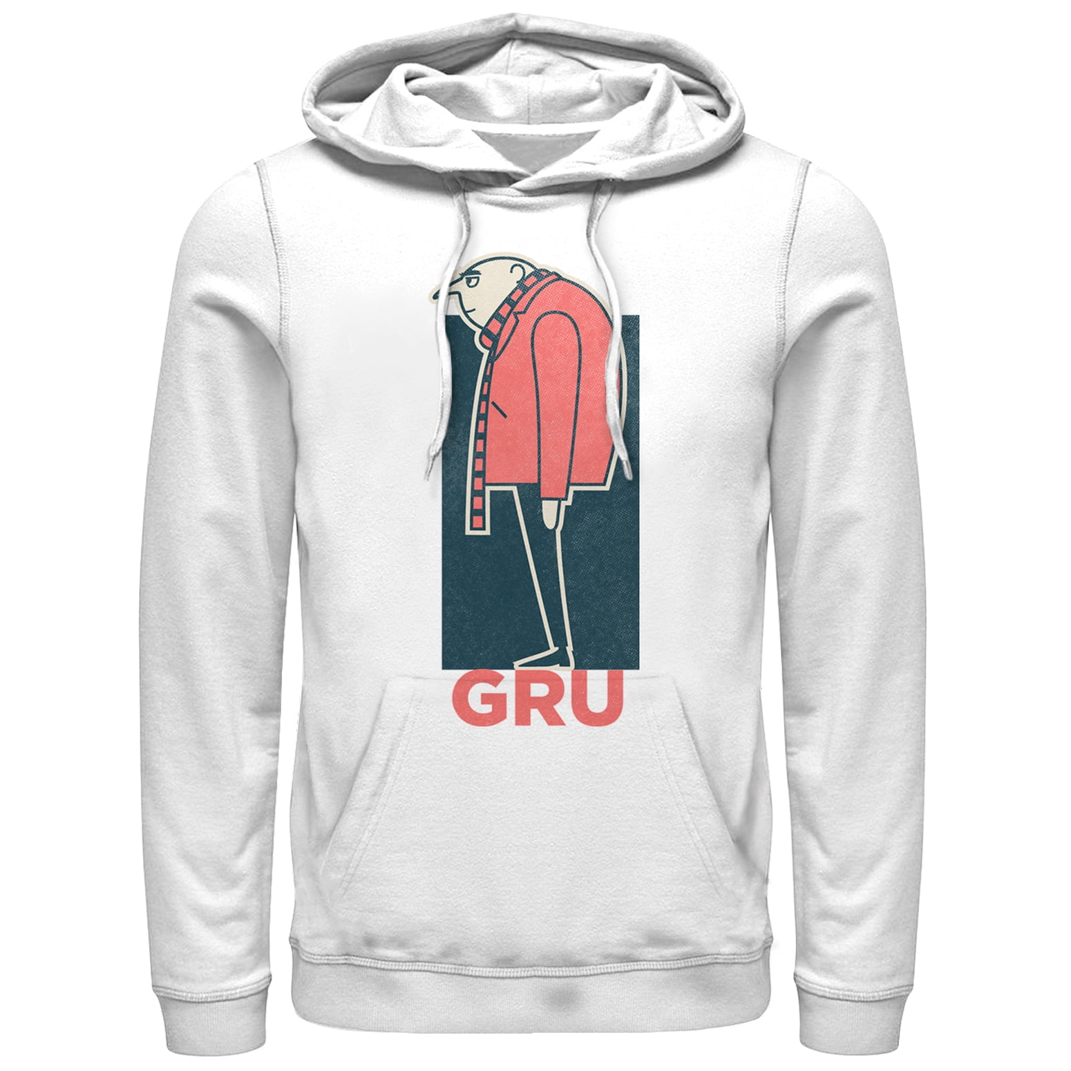Men's Despicable Me Gru Profile Pull Over Hoodie White Large - Walmart.com