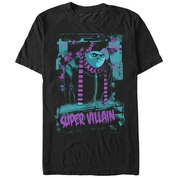 Men's Despicable Me Gru Supervillain Graphic Tee Black X Large