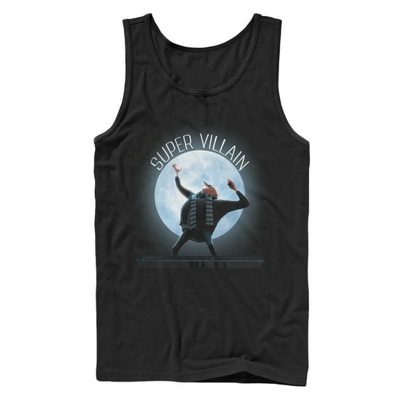 Men's Despicable Me Gru Supervillain Moon  Tank Top Black Large