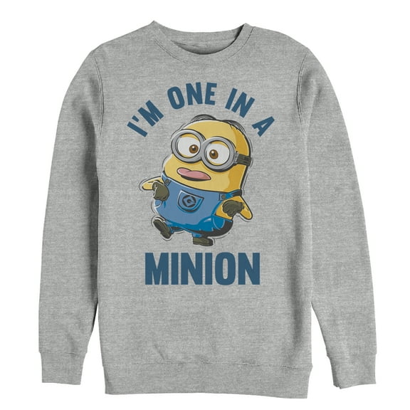 Men's Despicable Me I'm One in Minion  Sweatshirt Athletic Heather X Large