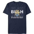 thumbnail image 1 of Men's Despicable Me Minion Blah Mood Today Graphic Tee Navy Blue Small, 1 of 4