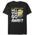 thumbnail image 1 of Men's Despicable Me Minion Go Away  Graphic Tee Black 4X Large, 1 of 4