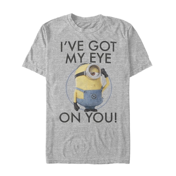 Men's Despicable Me Minion Got Eye on You Graphic Tee Athletic Heather 2X Large