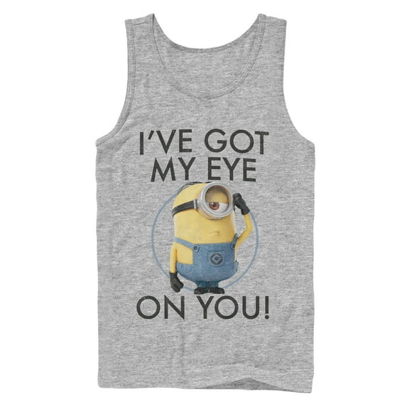 Men's Despicable Me Minion Got Eye on You  Tank Top Athletic Heather Large
