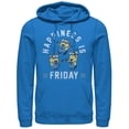 thumbnail image 1 of Men's Despicable Me Minion Happiness is Friday  Pull Over Hoodie Royal Blue 2X Large, 1 of 3