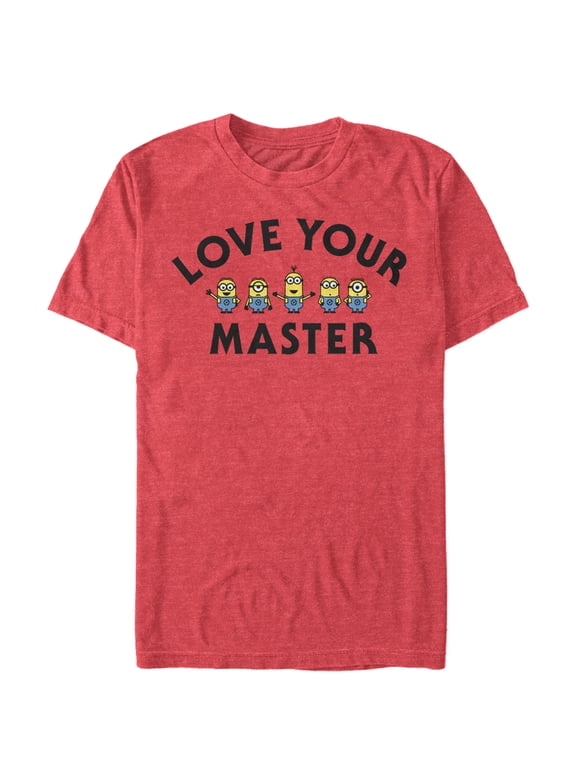 Men's Despicable Me Minion Love Master Graphic Tee Red Heather Large