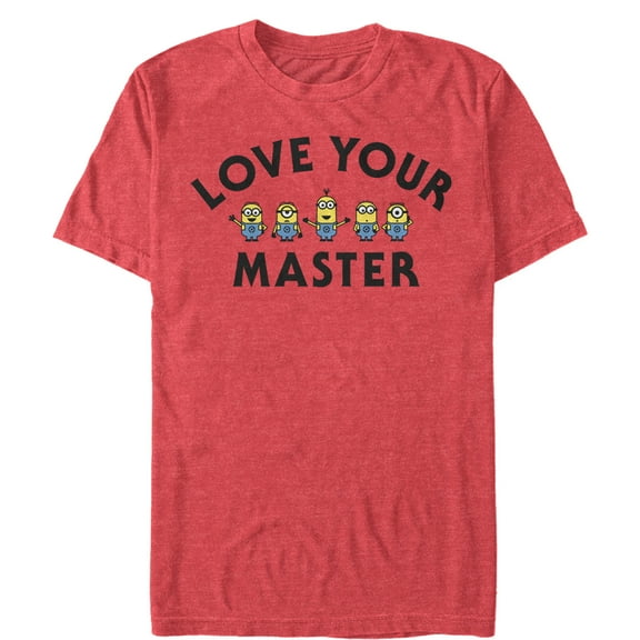 Men's Despicable Me Minion Love Master  Graphic Tee Red Heather X Large