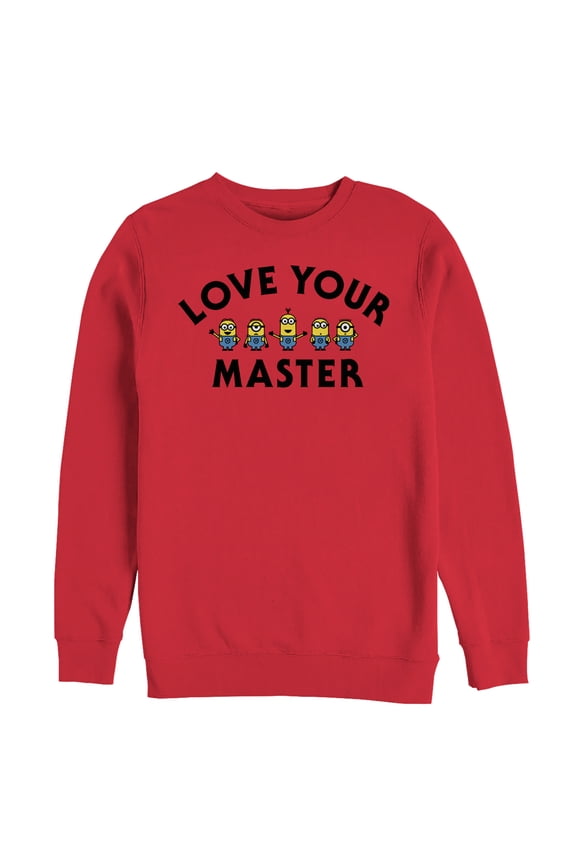 Men's Despicable Me Minion Love Master Sweatshirt Red X Large