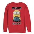 thumbnail image 1 of Men's Despicable Me Minion Monday Already Sweatshirt Red Small, 1 of 3