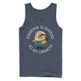 thumbnail image 1 of Men's Despicable Me Minion My Opinion  Tank Top Navy Blue X Large, 1 of 3