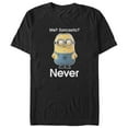 thumbnail image 1 of Men's Despicable Me Minion Never Sarcastic  Graphic Tee Black 2X Large, 1 of 4