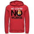 thumbnail image 1 of Men's Despicable Me Minion No Coffee  Pull Over Hoodie Red Small, 1 of 3