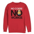 thumbnail image 1 of Men's Despicable Me Minion No Coffee  Sweatshirt Red Medium, 1 of 3