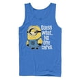 thumbnail image 1 of Men's Despicable Me Minion No One Cares  Tank Top Royal Blue X Large, 1 of 3