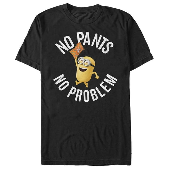 Men's Despicable Me Minion No Pants Party Graphic Tee Black Medium