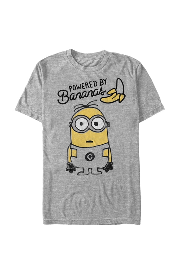 Men's Despicable Me Minion Powered By Graphic Tee Athletic Heather Medium