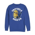 thumbnail image 1 of Men's Despicable Me Minion Trouble Maker Sweatshirt Royal Blue 3X Large, 1 of 3